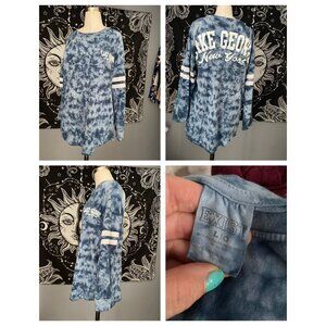 Exist brand long sleeve blue tie dye shirt LAKE GEORGE New York  L